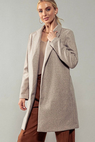 Basic Knit Coat Jacket OATMEAL from Fashion Week exclusive at 