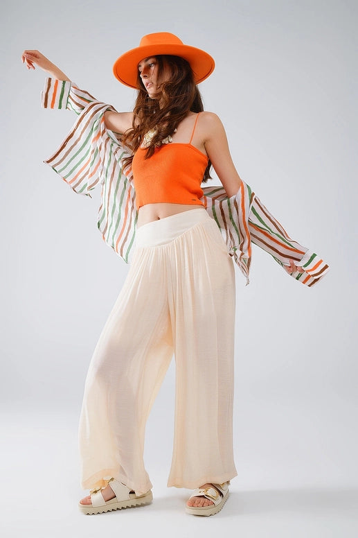 Basic Knitted Top in Orange with Thin Straps-TOP-Q2-S-Orange-Urbanheer