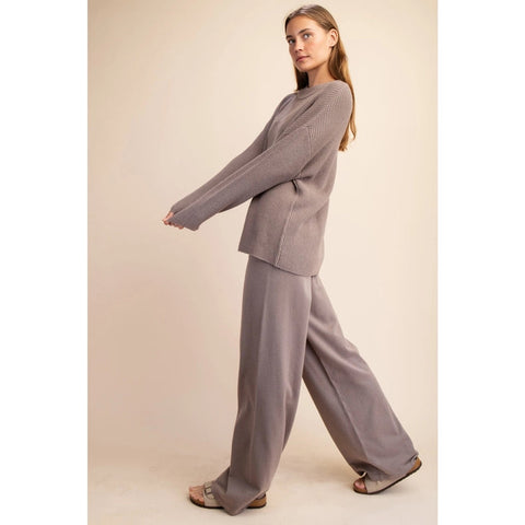 Basic Sweater Set Mushroom-Set-Rae Mode-S-Urbanheer