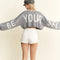 Be Your Self Sweater Crop Top H.GRAY-Sweater Top-JADE BY JANE-S/M-H.GRAY-Urbanheer