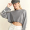 Be Your Self Sweater Crop Top H.GRAY-Sweater Top-JADE BY JANE-S/M-H.GRAY-Urbanheer