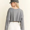 Be Your Self Sweater Crop Top H.GRAY-Sweater Top-JADE BY JANE-S/M-H.GRAY-Urbanheer