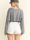 Be Your Self Sweater Crop Top H.GRAY-Sweater Top-JADE BY JANE-S/M-H.GRAY-Urbanheer