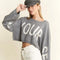 Be Your Self Sweater Crop Top H.GRAY-Sweater Top-JADE BY JANE-S/M-H.GRAY-Urbanheer