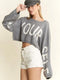 Be Your Self Sweater Crop Top H.GRAY-Sweater Top-JADE BY JANE-S/M-H.GRAY-Urbanheer