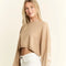 Be Your Self Sweater Crop Top OATMEAL-Sweater Top-JADE BY JANE-S/M-OATMEAL-Urbanheer
