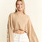 Be Your Self Sweater Crop Top OATMEAL-Sweater Top-JADE BY JANE-S/M-OATMEAL-Urbanheer