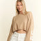 Be Your Self Sweater Crop Top OATMEAL-Sweater Top-JADE BY JANE-S/M-OATMEAL-Urbanheer