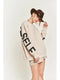 Be Yourself Love Yourself Printed Oversized Sweatshirt BEIGE-Sweatshirt-JADE BY JANE-S-BEIGE-Urbanheer