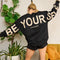 Be Yourself Love Yourself Printed Oversized Sweatshirt BLACK-Sweatshirt-JADE BY JANE-S-BLACK-Urbanheer