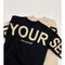 Be Yourself Love Yourself Printed Oversized Sweatshirt BLACK-Sweatshirt-JADE BY JANE-S-BLACK-Urbanheer