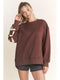 Be Yourself Love Yourself Printed Oversized Sweatshirt Brown-Sweatshirt-JADE BY JANE-S-Brown-Urbanheer