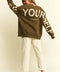 Be Yourself Love Yourself Printed Oversized Sweatshirt OLIVE-Sweatshirt-JADE BY JANE-S-OLIVE-Urbanheer