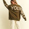 Be Yourself Love Yourself Printed Oversized Sweatshirt OLIVE-Sweatshirt-JADE BY JANE-S-OLIVE-Urbanheer