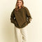 Be Yourself Love Yourself Printed Oversized Sweatshirt OLIVE-Sweatshirt-JADE BY JANE-S-OLIVE-Urbanheer