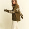 Be Yourself Love Yourself Printed Oversized Sweatshirt OLIVE-Sweatshirt-JADE BY JANE-S-OLIVE-Urbanheer