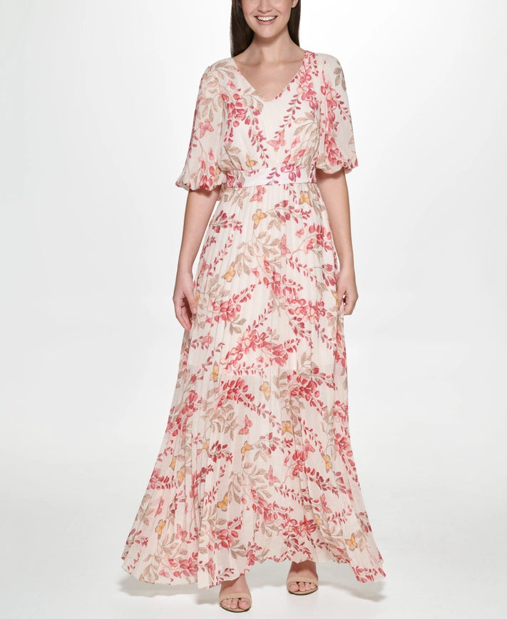 Beautiful Butterfly Maxi Dress-Dress-Kensie Dresses-0-Blush Multi-Urbanheer