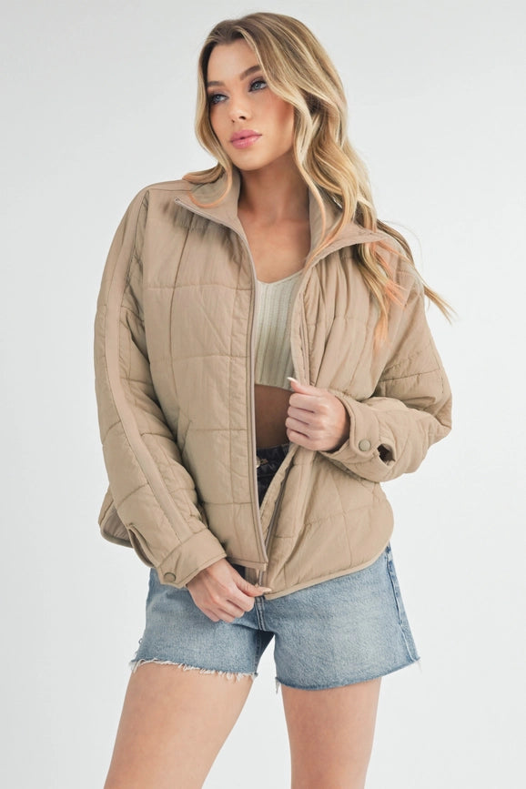 Bebe Puffer Jacket Bone-Puffer Jacket-AEMI + CO-S-Bone-Urbanheer