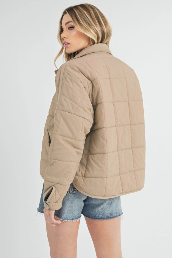 Bebe Puffer Jacket Bone-Puffer Jacket-AEMI + CO-S-Bone-Urbanheer