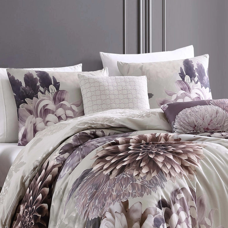 Bebejan Bloom Purple 100% Cotton 5-Piece Comforter Set-Set-Bebejan-Queen-Urbanheer