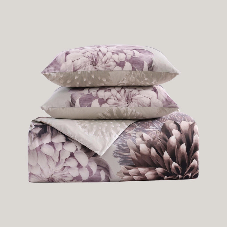 Bebejan Bloom Purple 100% Cotton 5-Piece Comforter Set-Set-Bebejan-Queen-Urbanheer