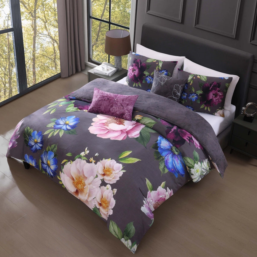Bebejan Elegant Blossoms 100% Cotton 5-Piece Comforter Set-Set-Bebejan-Queen-Urbanheer