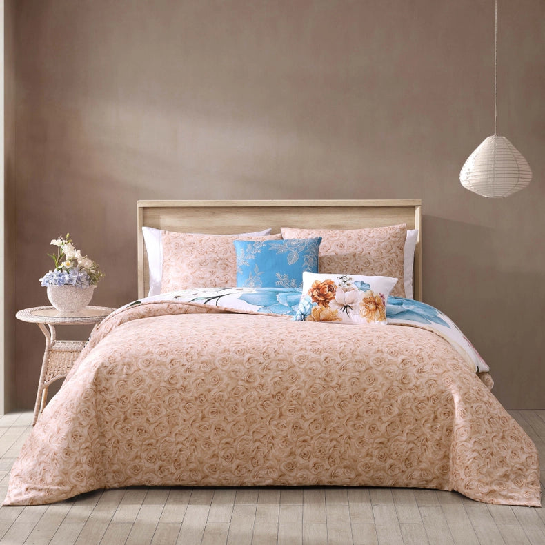 Bebejan Maia Blue 100% Cotton 5-Piece Comforter Set-Set-Bebejan-Queen-Urbanheer