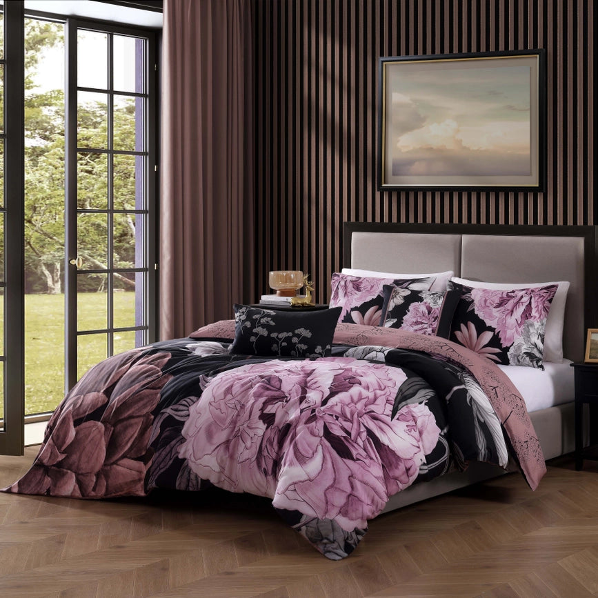 Bebejan Midnight Meadow 100% Cotton 5-Piece Comforter Set-Set-Bebejan-Queen-Urbanheer