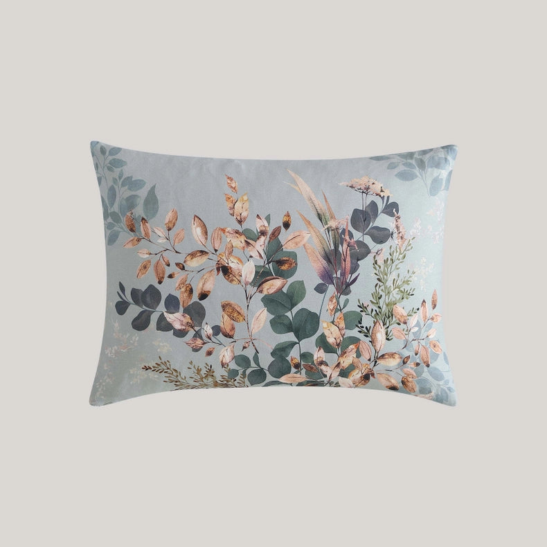 Bebejan Peach Leaves On Sage 5-Piece Comforter Set-Set-Bebejan-Queen-Urbanheer