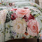 Bebejan Rose On Misty Green 100% Cotton 5Piece Comforter Set-Set-Bebejan-Queen-Urbanheer