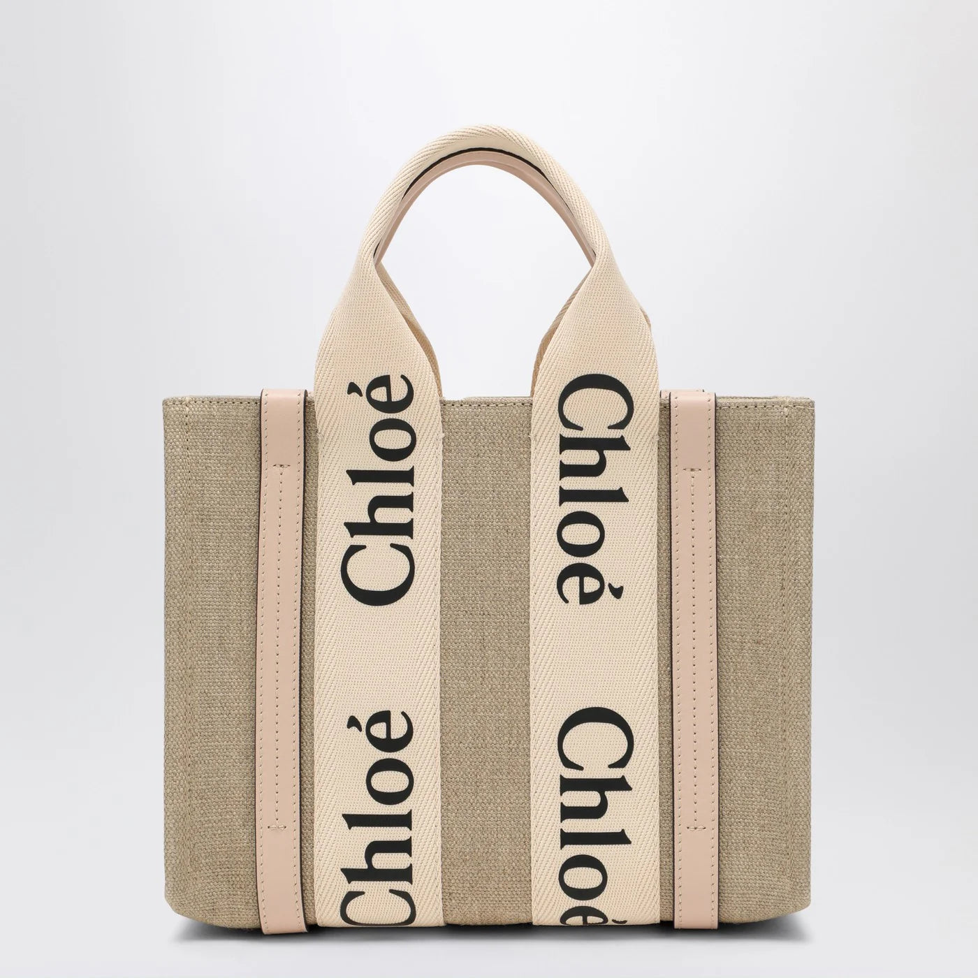 Beige Cotton Canvas Everyday Tote Bag
