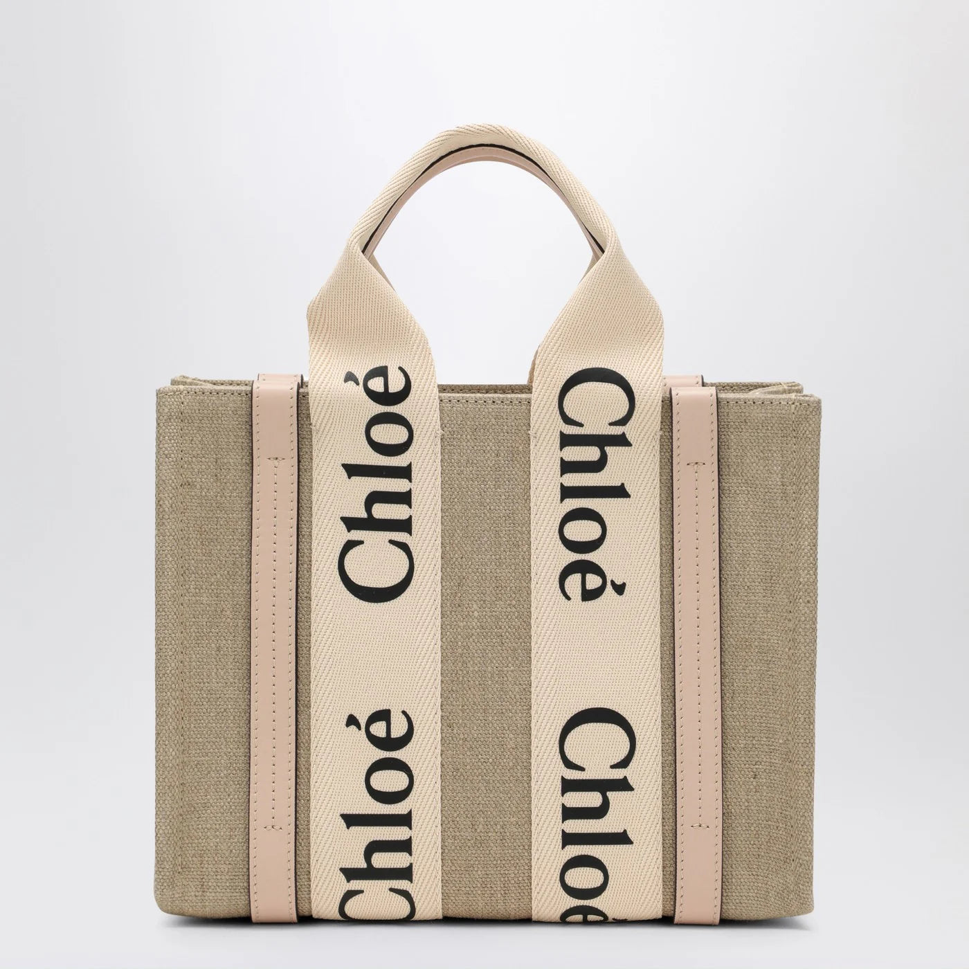 Beige Cotton Canvas Everyday Tote Bag