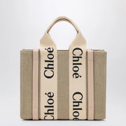 Beige Cotton Canvas Everyday Tote Bag