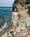 Beige Double Gauze Strap Dress Green-Dress-Moa-Green-Urbanheer