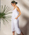 Beige Double Gauze Strap Dress White-Dress-Moa-White-Urbanheer