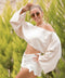 Beige Muslin Off Shoulder Crop Top Blouse-Blouses-Moa-Beige-Urbanheer