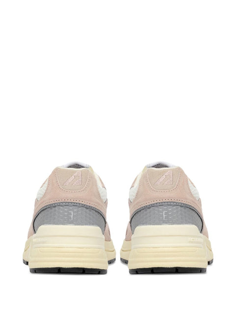 Beige Suede Mesh Sneakers for Breathable Comfort