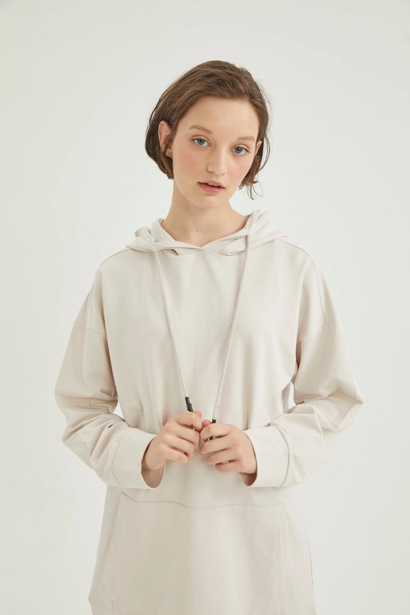 Beige Sweatshirt 100% Cotton-Sweatshirt-SAARADE-standard-beige-Urbanheer