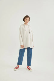 Beige Sweatshirt 100% Cotton-Sweatshirt-SAARADE-standard-beige-Urbanheer