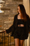 Top & Shorts Crinkle Cotton Lounge Wear Set