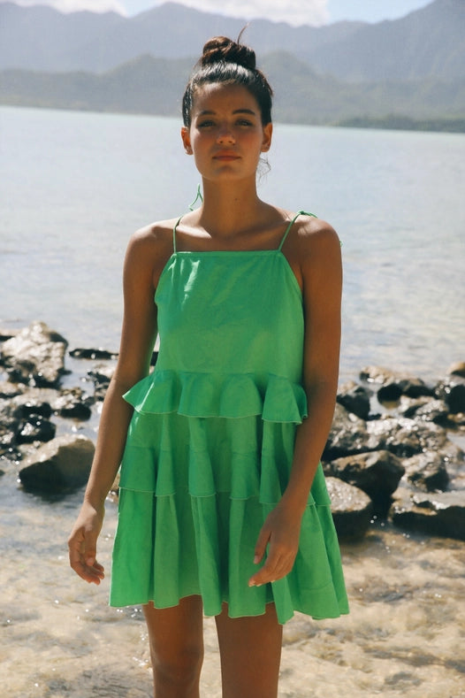 Belize Dress Kelly Green-Dress-Cousin The Label (Krewe du Q)-XS-Kelly Green-Urbanheer