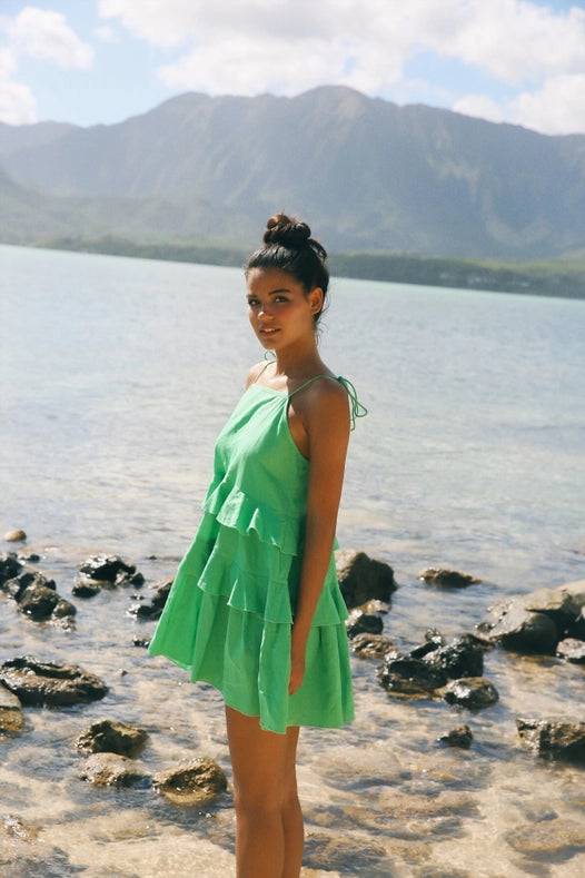 Belize Dress Kelly Green-Dress-Cousin The Label (Krewe du Q)-XS-Kelly Green-Urbanheer