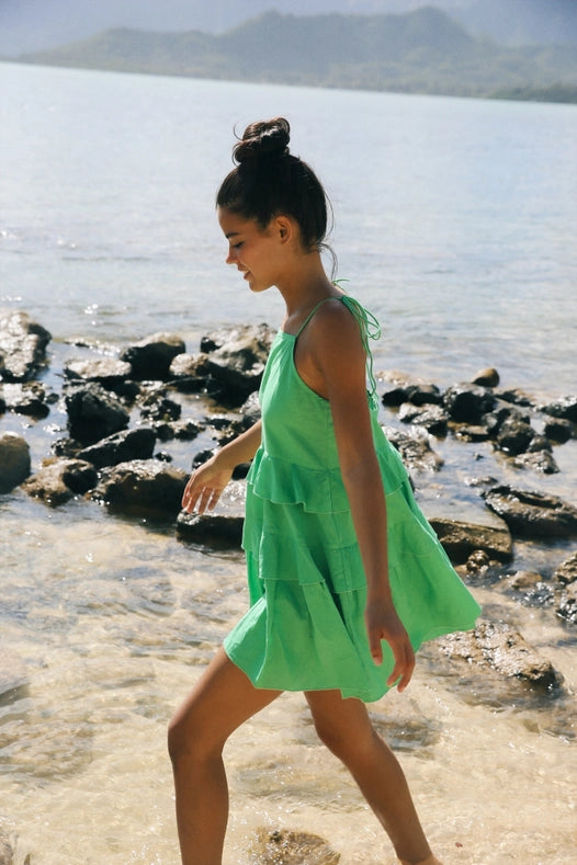 Belize Dress Kelly Green-Dress-Cousin The Label (Krewe du Q)-XS-Kelly Green-Urbanheer