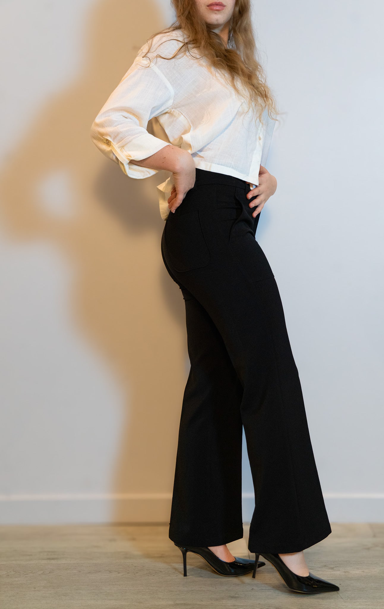 Bella Crepe Tailored Pants – Black