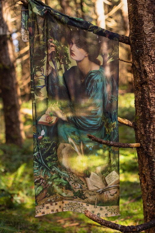 Bella Notte Bohemian Bamboo Scarf with Rabbit and Moon-Scarfs-Market of Stars-68cm x 155cm.-Urbanheer