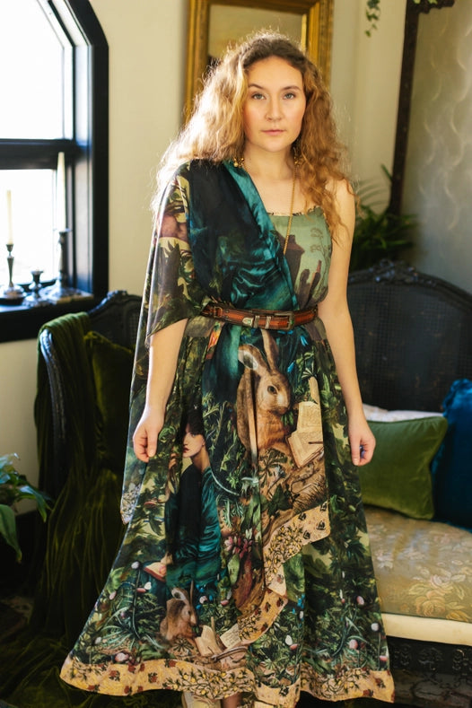 Bella Notte Bohemian Bamboo Scarf with Rabbit and Moon-Scarfs-Market of Stars-68cm x 155cm.-Urbanheer