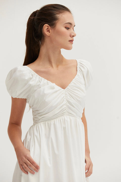 Bella Puff Sleeve Midi Dress