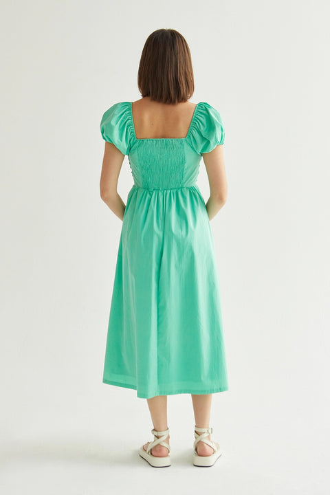 Bella Puff Sleeve Midi Dress