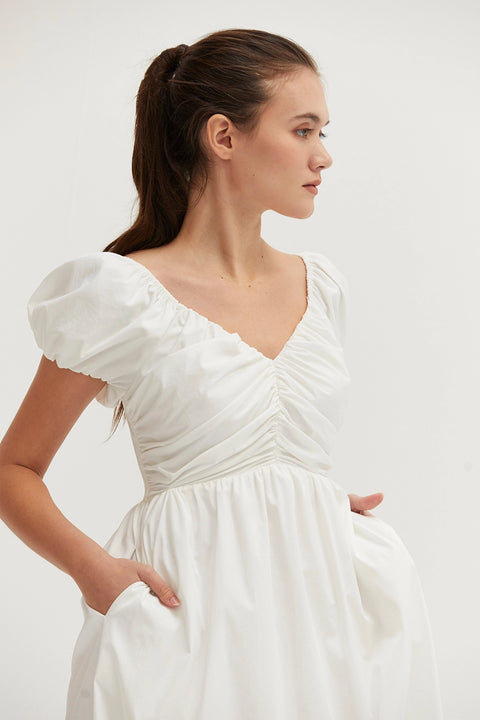 Bella Puff Sleeve Midi Dress