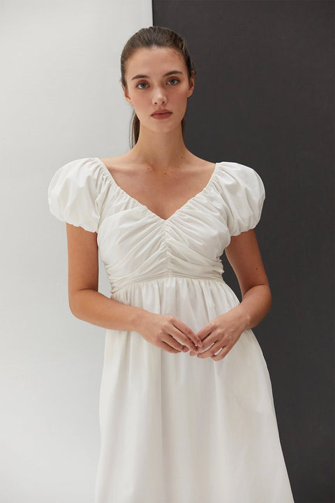 Bella Puff Sleeve Midi Dress